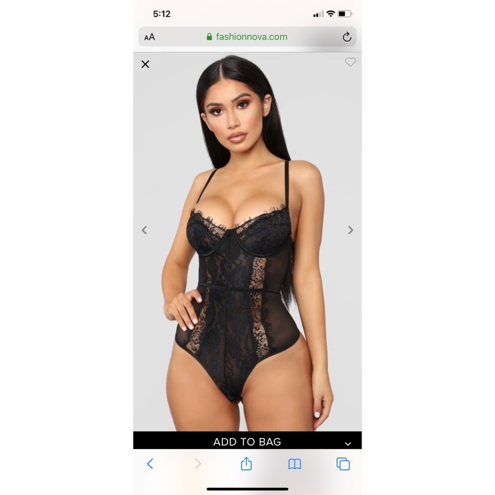 Fashion Nova Black Lace Teddy🖤